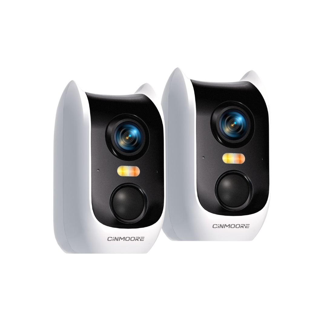 2Pack Wireless 2.5K Wi-Fi Camera w/ No-Subscription AI & Pre-Roll(BC3U)