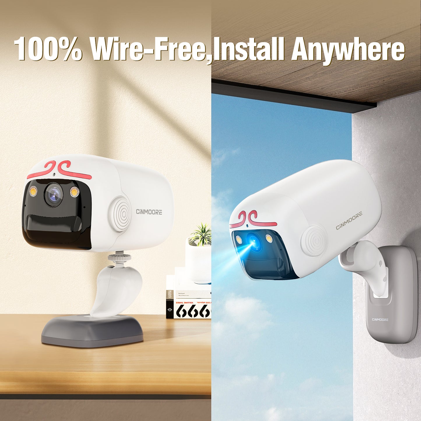 Wireless 2.5K Wi-Fi Cam w/ Non-Subscription AI & Pre-Roll-MonkeyKing(BC2U)