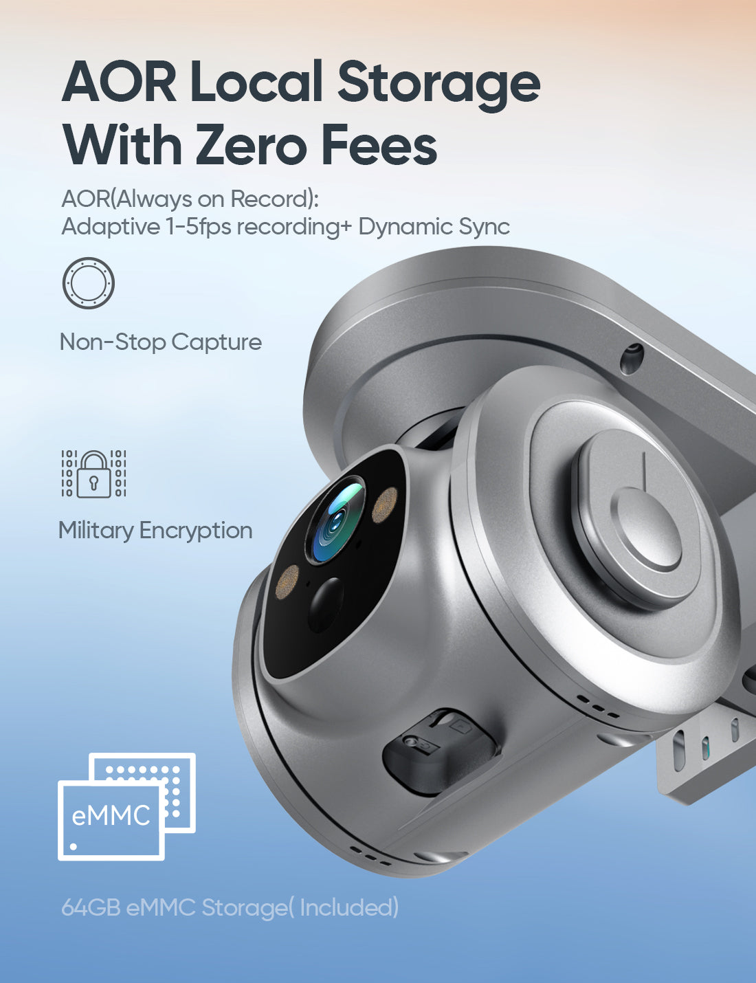 Solar 4G AOR Camera w/ 3-in-1 SIM & 64GB SD-4GSENTRY(PT2U)