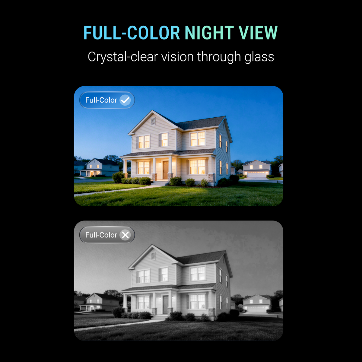 Wireless 2.5K Wi-Fi Window Security Camera w/ Non-Subscription AI Detections(BC22EU)