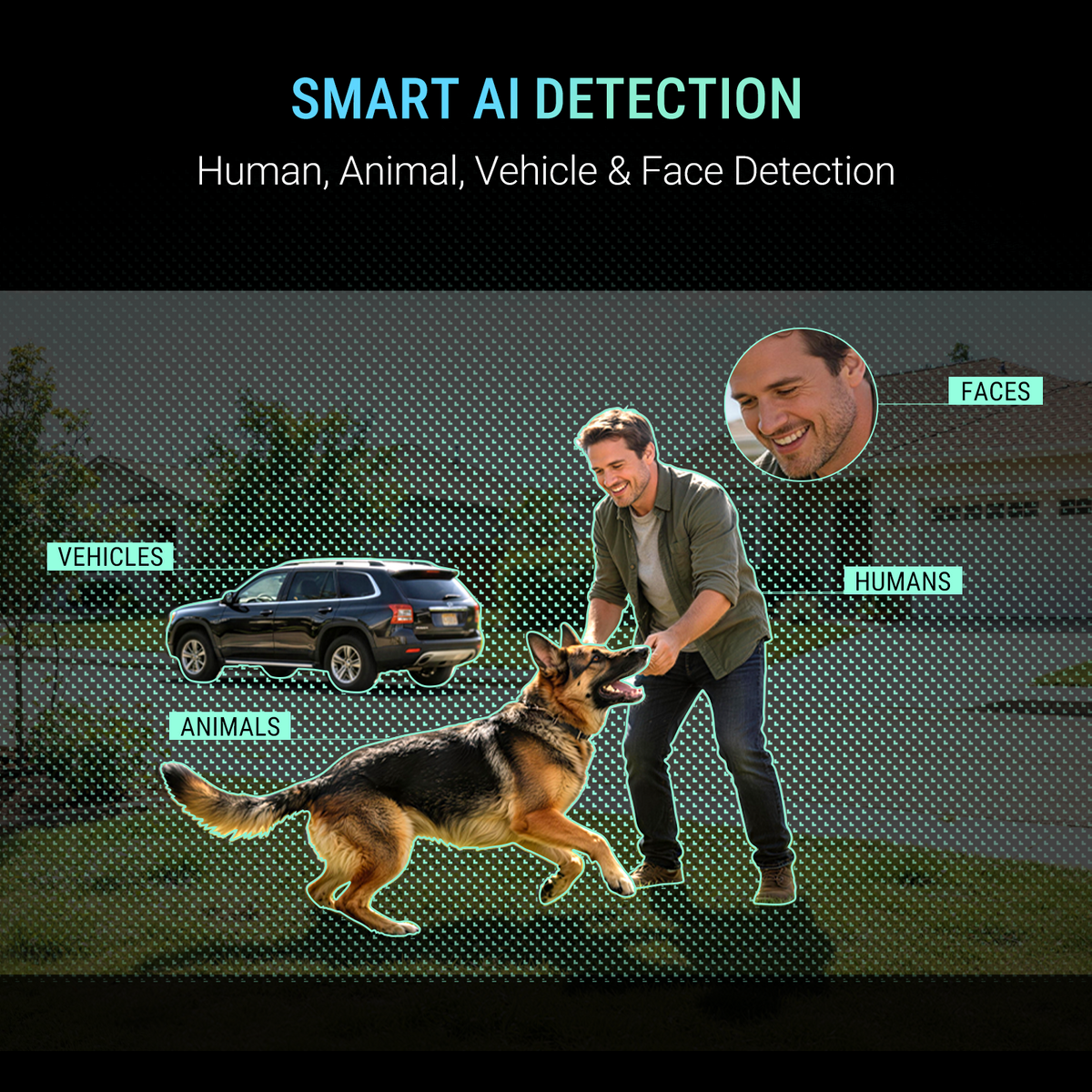 Wireless 2.5K Wi-Fi Window Security Camera w/ Non-Subscription AI Detections(BC22EU)
