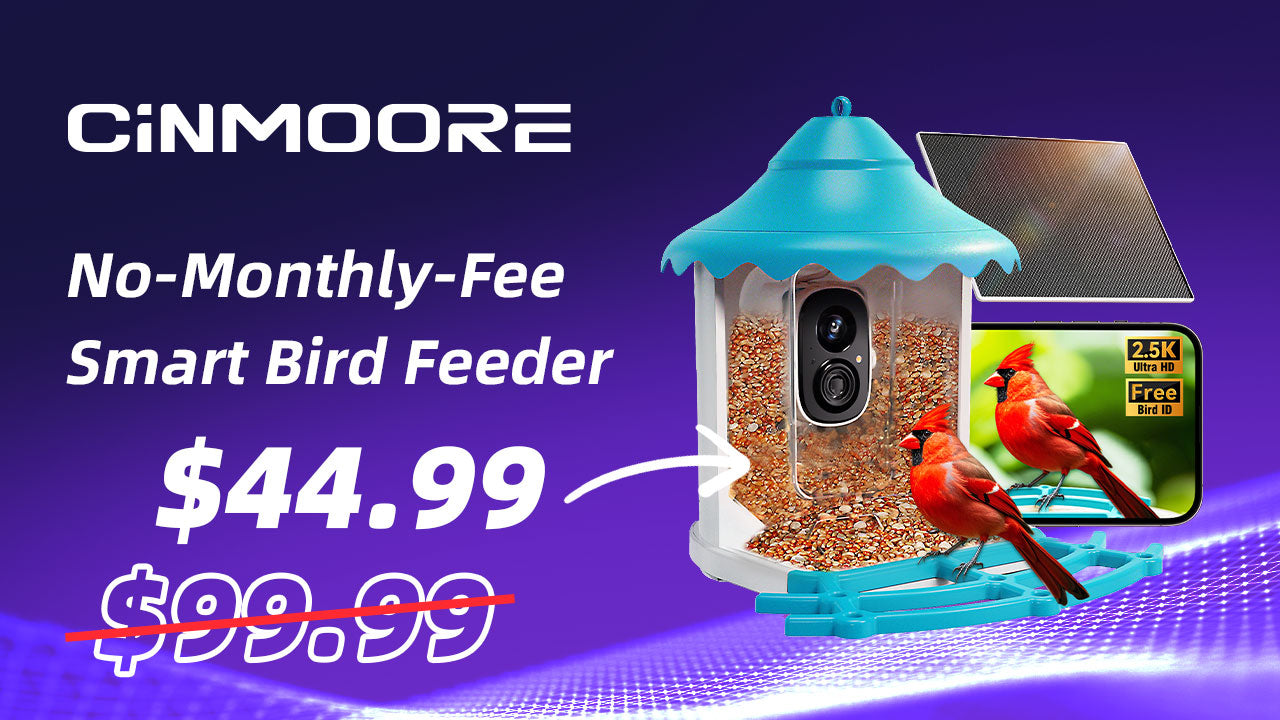 Solar 2.5K Wi-Fi Bird Feeder w/ Non-Subscription Bird Species Identification-BirdHub(P2U)